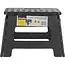 Keltin Opvouwbare anti-slip kruk - 150 kg draagvermogen - Zwart - Compact en lichtgewicht