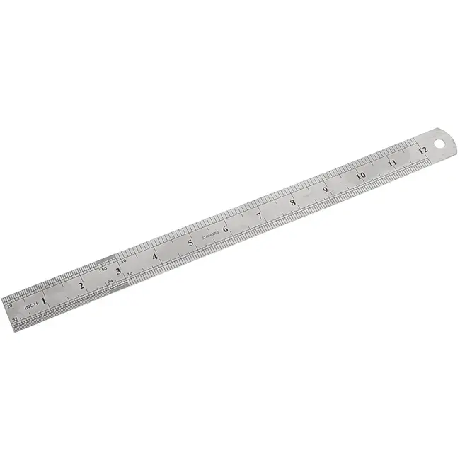 GEKO Roestvrijstalen liniaal - 300mm - Duurzaam en nauwkeurig - Dubbelzijdige gravure