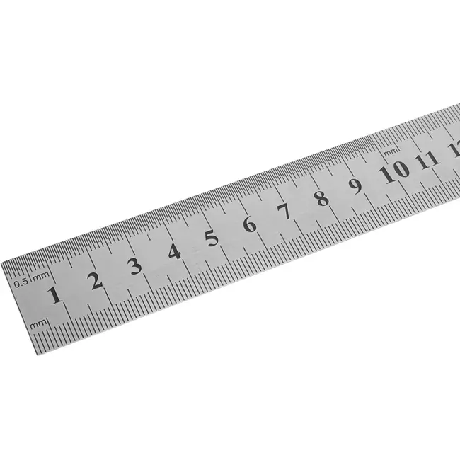 GEKO Roestvrijstalen liniaal - 300mm - Duurzaam en nauwkeurig - Dubbelzijdige gravure