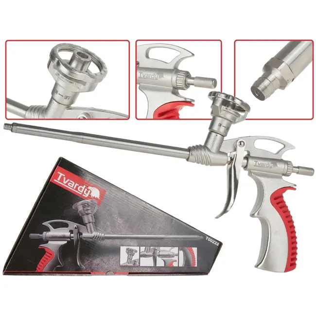 Tvardy Foampistool - Zelfreinigend - Aluminium - Roestvrij staal - Ergonomisch ontwerp