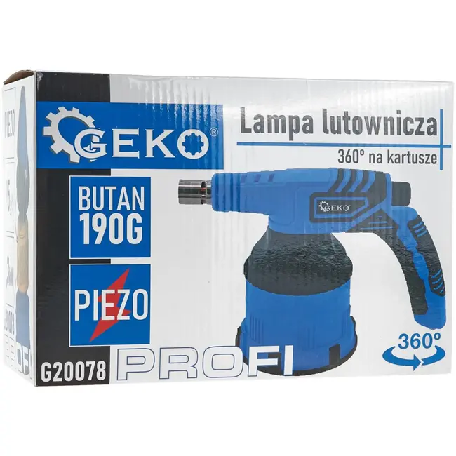 GEKO 360° draaibare soldeerlamp - piezo-ontsteking - ergonomisch - windbescherming - verstelbare vlam