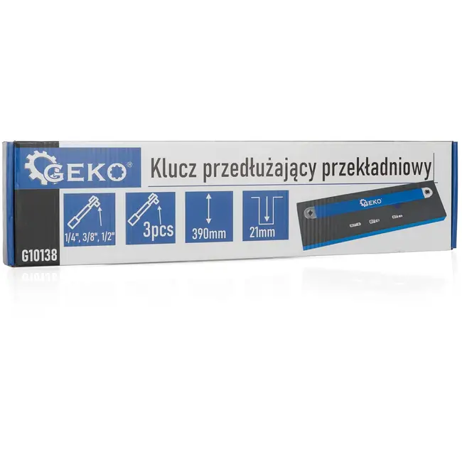 GEKO Offset verlengsleutel - Kettingaandrijving - 390 mm - Precisie en Duurzaamheid