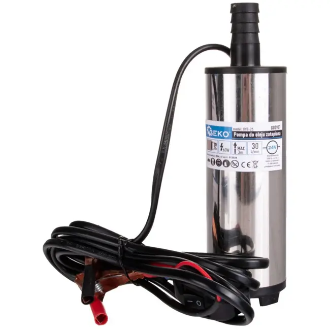 GEKO Onderwaterpomp - 24V - 30L/min - 3m slang - Efficiënt & Duurzaam