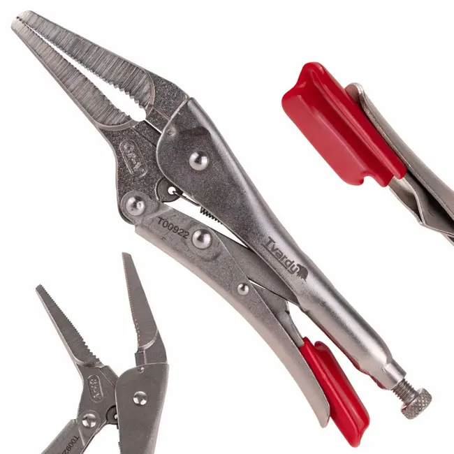 Tvardy Lange rechte bek tang - 225 mm - CrV staal - Vergrendeling - 0-55 mm bereik