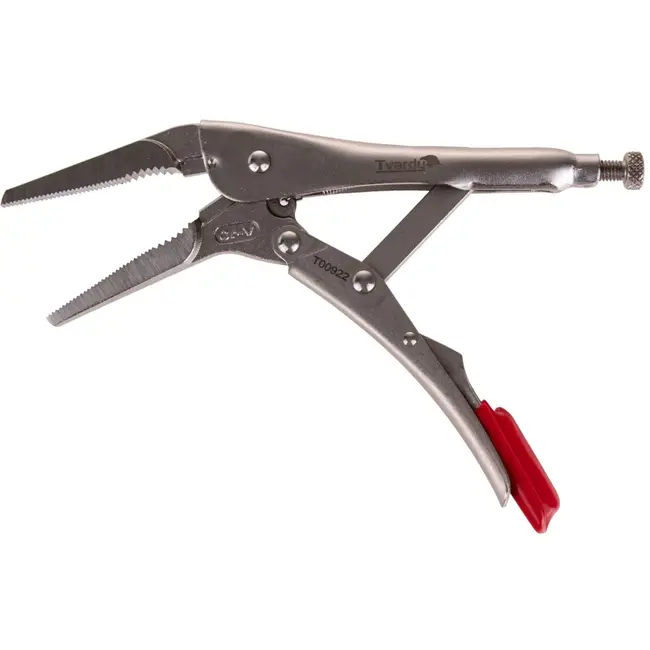 Tvardy Lange rechte bek tang - 225 mm - CrV staal - Vergrendeling - 0-55 mm bereik