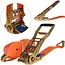 GEKO Ergonomische spanband - 8m - 5 ton - 50mm breed - Oranje