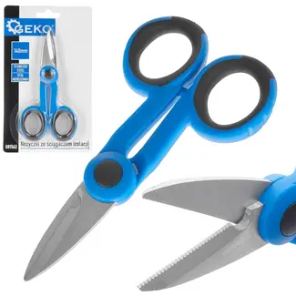 GEKO Schaar met draadstripper - roestvrij staal - ergonomische grip - 140 mm