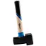 GEKO Paving hamer - 2000g - Rubberen bescherming - Ergonomische houten greep