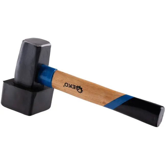 GEKO Paving hamer - 1500g - Rubber beschermlaag - Ergonomisch houten handvat