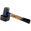 GEKO Paving hamer - 1500g - Rubber beschermlaag - Ergonomisch houten handvat