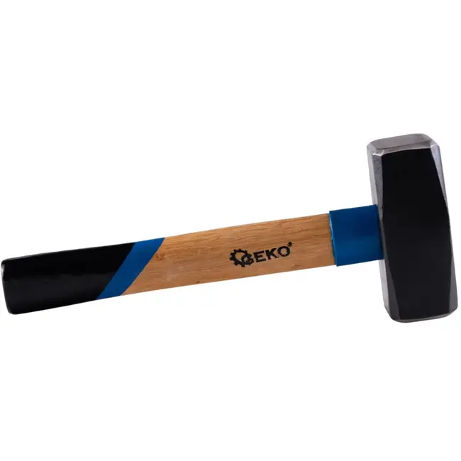 GEKO Paving hamer - 1500g - Rubber beschermlaag - Ergonomisch houten handvat