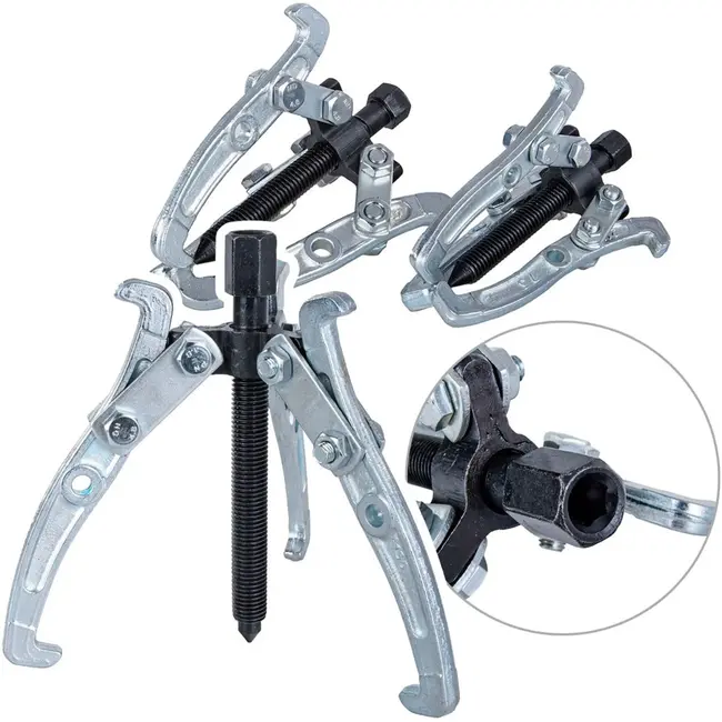 GEKO Set van 3 drie-arm trekkers - verstelbaar en robuust - voor interne en externe lagers