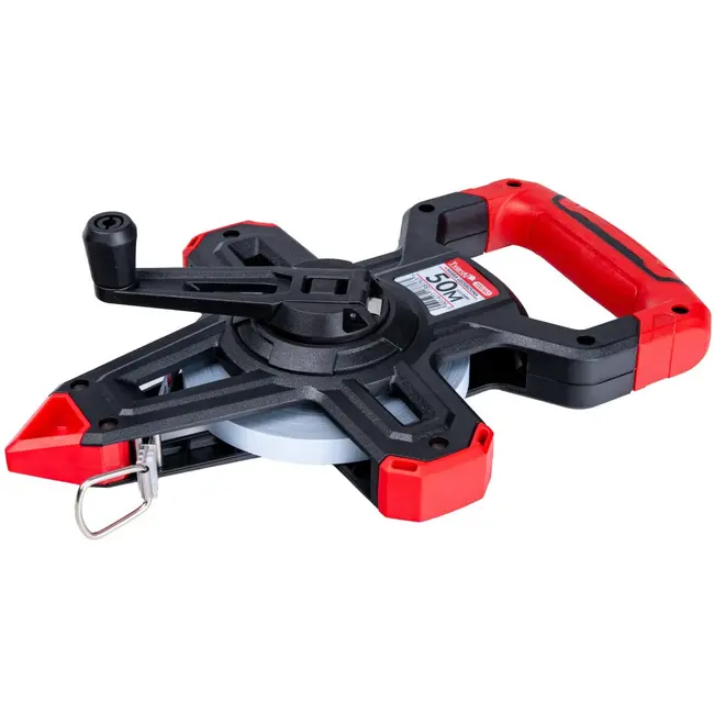 Tvardy Open frame meetlint - 50m staal - ergonomische grip - nauwkeurige schaal