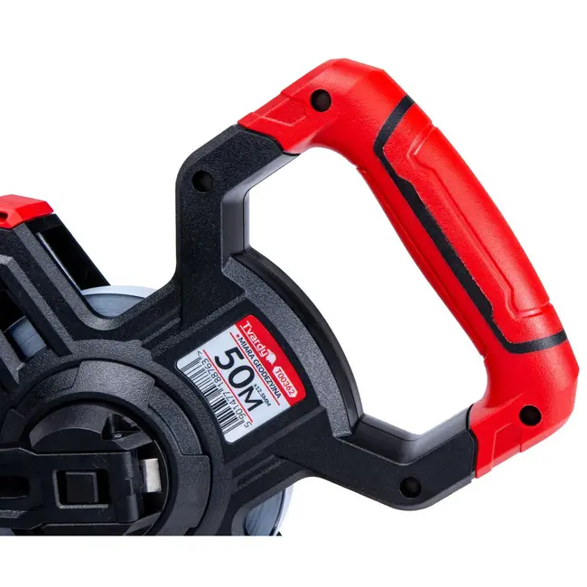 Tvardy Open frame meetlint - 50m staal - ergonomische grip - nauwkeurige schaal