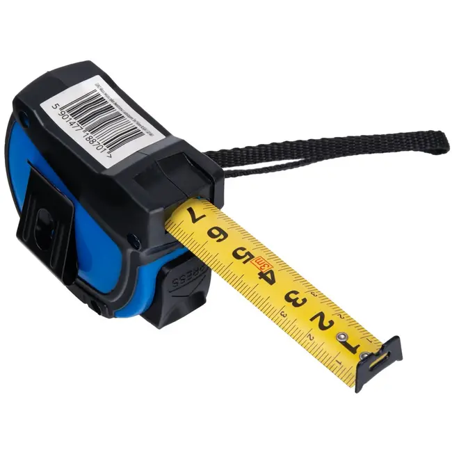 GEKO Dubbelzijdige meetlint met autostop - 3m - Nylon coating - Klasse I nauwkeurigheid - 12 stuks