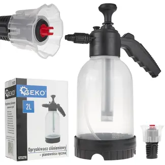 GEKO Tuinspuit en schuimgenerator - 2 liter - Transparante tank - Duurzaam kunststof