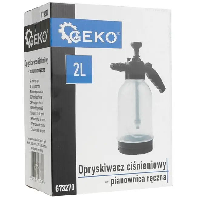 GEKO Tuinspuit en schuimgenerator - 2 liter - Transparante tank - Duurzaam kunststof