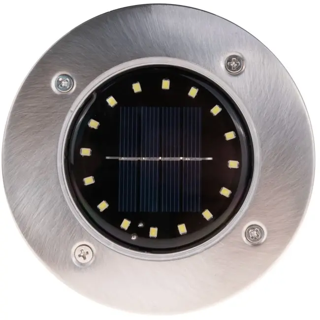 Keltin Solar tuinlamp set - 16 LED - Weerbestendig - Zilver/Zwart - 4 stuks