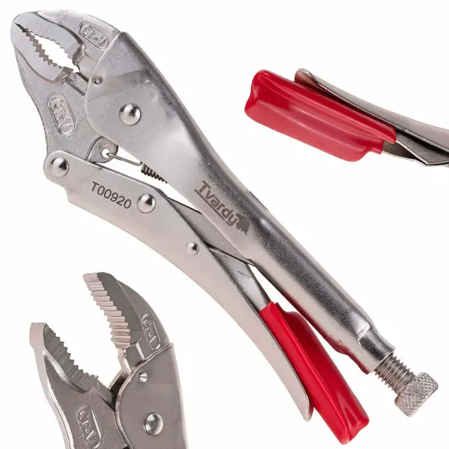 Tvardy Gebogen bek griptang - 250 mm - CrV staal - 0-40 mm bereik