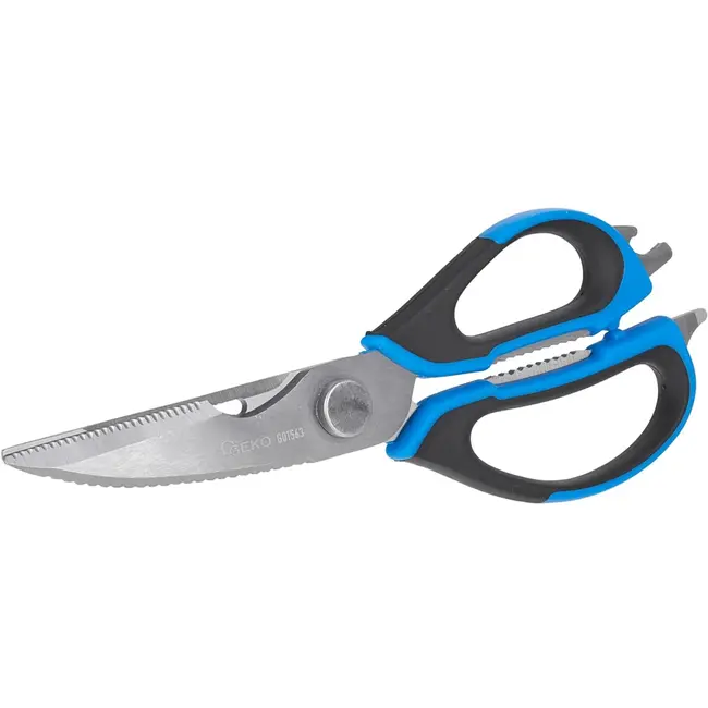 GEKO Multifunctionele schaar - 6-in-1 - roestvrij staal - 230 mm - ergonomische grip