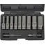 Tvardy Spiraalvormige diepe extractorset - 11-delig - CR-MO staal - 6-19 mm