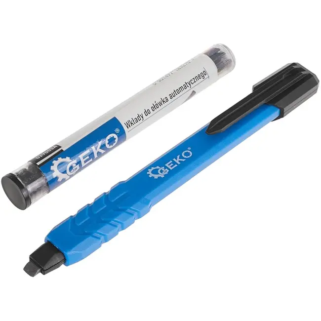 GEKO Carpenter potlood - Automatisch intrekbaar - Inclusief 6 vullingen - Kunststof behuizing
