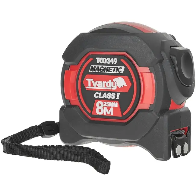 Tvardy Dubbelzijdige meetlint - magnetisch - autostop - 8m/25mm - precisieklasse 1 - 6 stuks