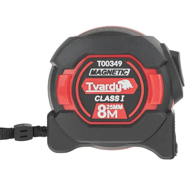 Tvardy Dubbelzijdige meetlint - magnetisch - autostop - 8m/25mm - precisieklasse 1 - 6 stuks