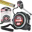 Tvardy Dubbelzijdige meetlint - 3m lengte - 16mm breedte - Klasse 1 nauwkeurigheid - Rubber behuizing