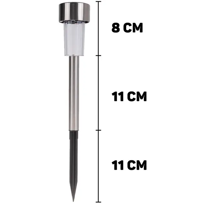 Keltin Solar tuinlampen - Compacte spikes - Neutraal wit licht - Weerbestendig - Set van 10 stuks