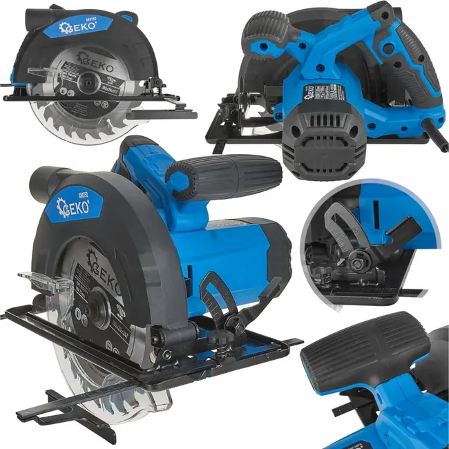 GEKO Krachtige cirkelzaag - 1200W - 185 mm - Precieze snede - Ergonomisch ontwerp