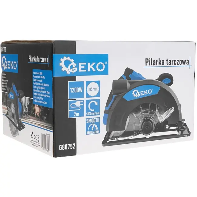 GEKO Krachtige cirkelzaag - 1200W - 185 mm - Precieze snede - Ergonomisch ontwerp