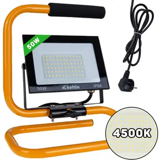 Keltin LED bouwlamp - 50W - verstelbare standaard - neutraal wit 4500K - IP66 bescherming