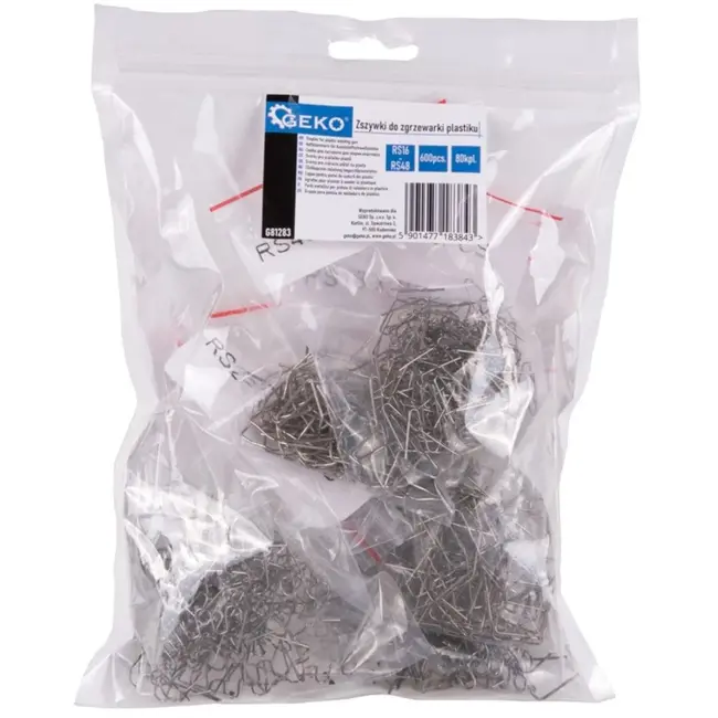 GEKO Plastic laspistool nietjes - 600 stuks - veelzijdige reparatieset