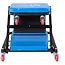GEKO Opvouwbare werkplaatskruk en ligbed - 2-in-1 - Verstelbare rugleuning - Stalen frame - 930x420x120 mm