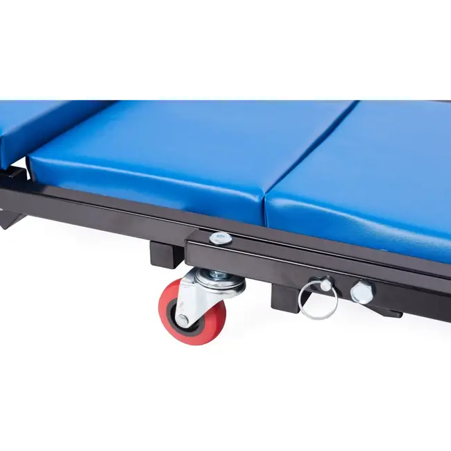 GEKO Opvouwbare werkplaatskruk en ligbed - 2-in-1 - Verstelbare rugleuning - Stalen frame - 930x420x120 mm