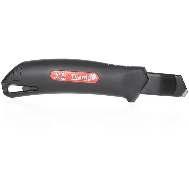 Tvardy Utility mes - intrekbaar - SK2H staal - 8 segmenten - ABS behuizing - 190 mm