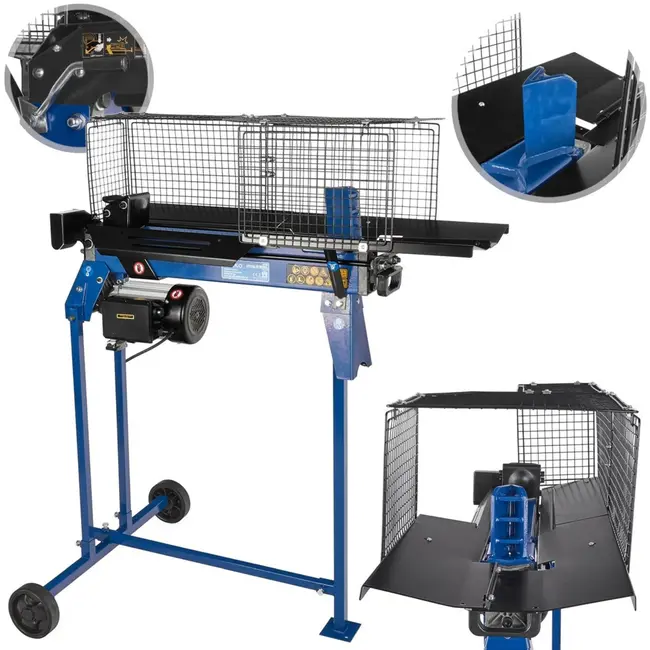 GEKO Elektrische houtklover - 2200W - 7 ton druk - met standaard en wielen