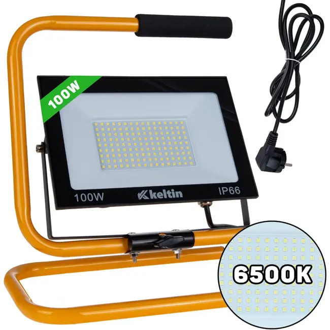 Keltin LED bouwlamp - 100W - koud wit - verstelbare standaard - IP66 bescherming