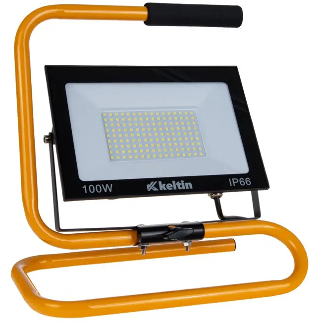 Keltin LED bouwlamp 100W - verstelbare standaard - neutraal wit 4500K - IP66 bescherming