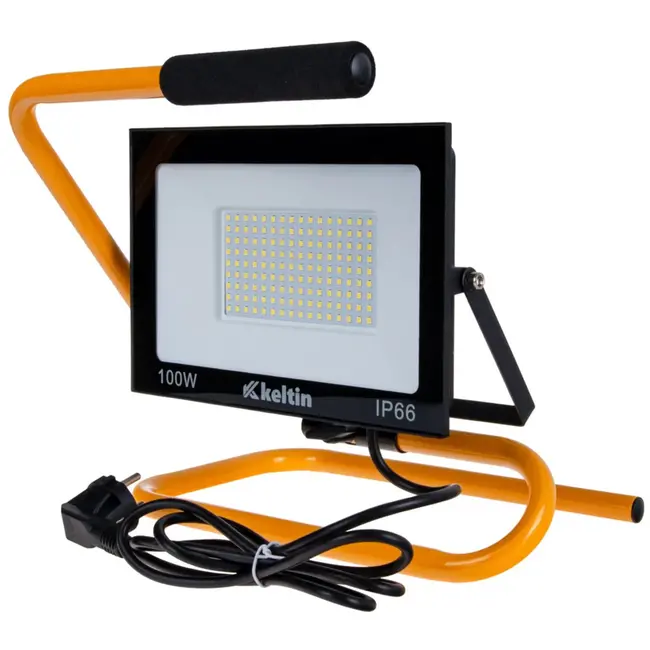 Keltin LED bouwlamp 100W - verstelbare standaard - neutraal wit 4500K - IP66 bescherming