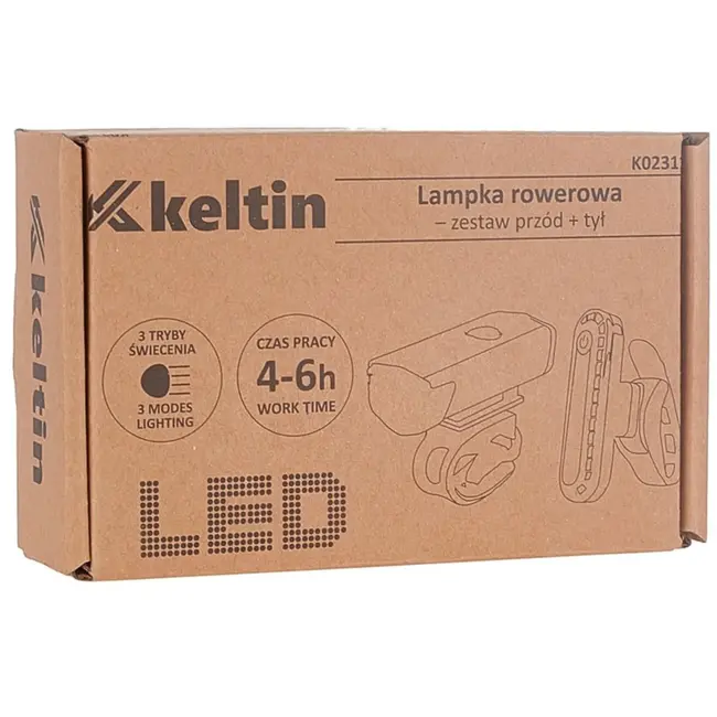 Keltin Waterdichte fietsverlichtingsset - USB oplaadbaar - IP54 - Voor en achter - Veiligheid en gemak