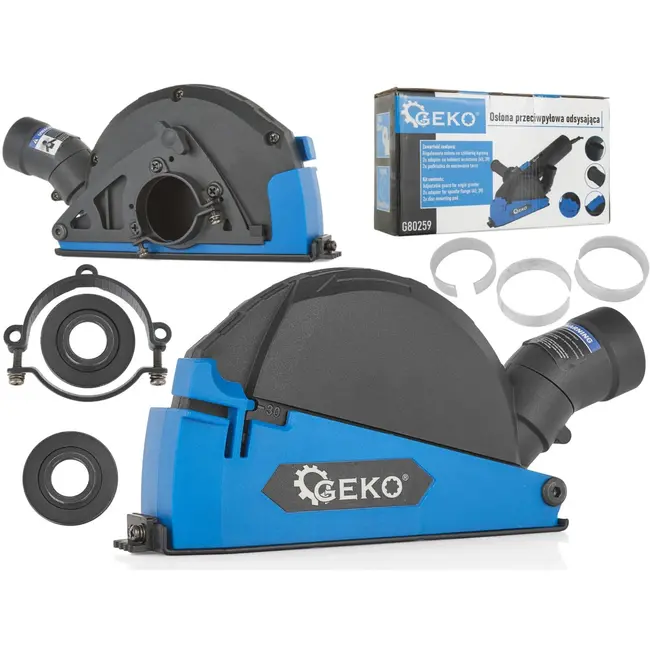 GEKO Stofkap voor haakse slijper - verstelbare diepte - 115/125mm - lichtgewicht kunststof