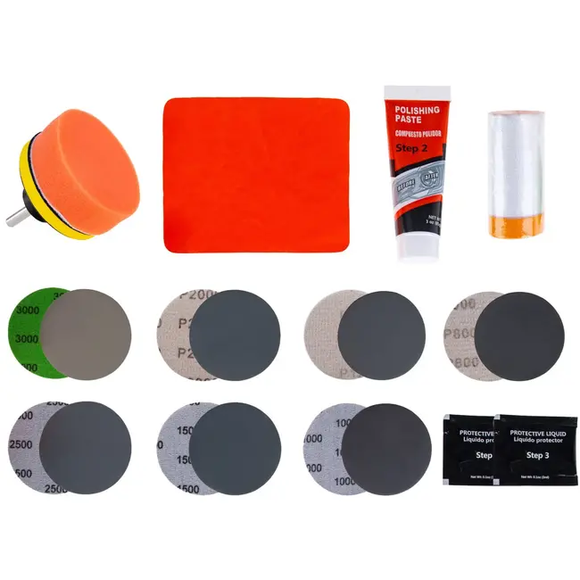 GEKO 22-delige koplamp herstelset - Compleet - Langdurige bescherming - Eenvoudig zelf te gebruiken