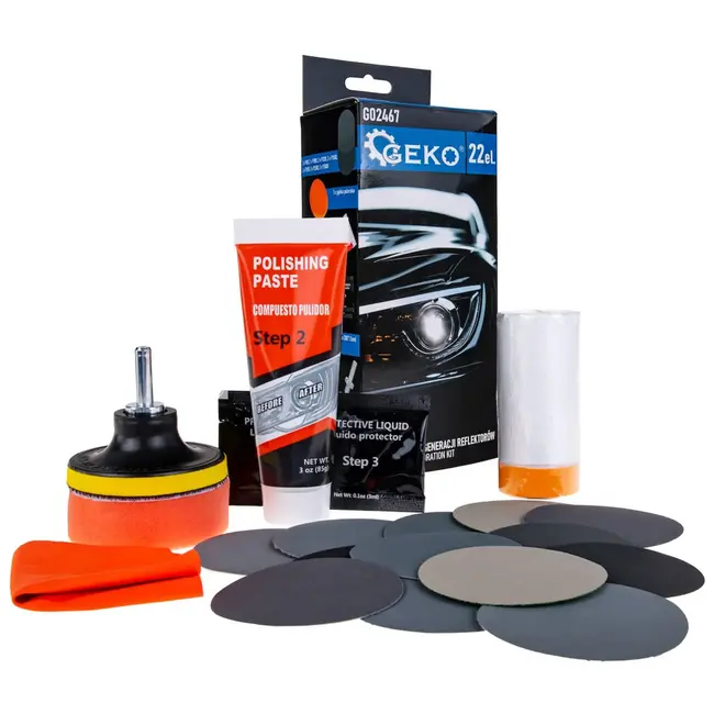 GEKO 22-delige koplamp herstelset - Compleet - Langdurige bescherming - Eenvoudig zelf te gebruiken