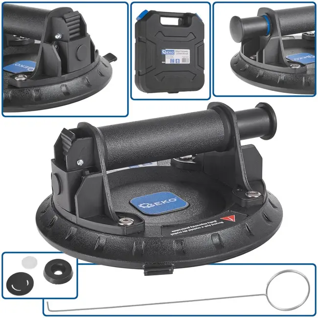 GEKO Vacuum zuignap - 200mm - 150kg draagkracht - met snelontgrendelknop