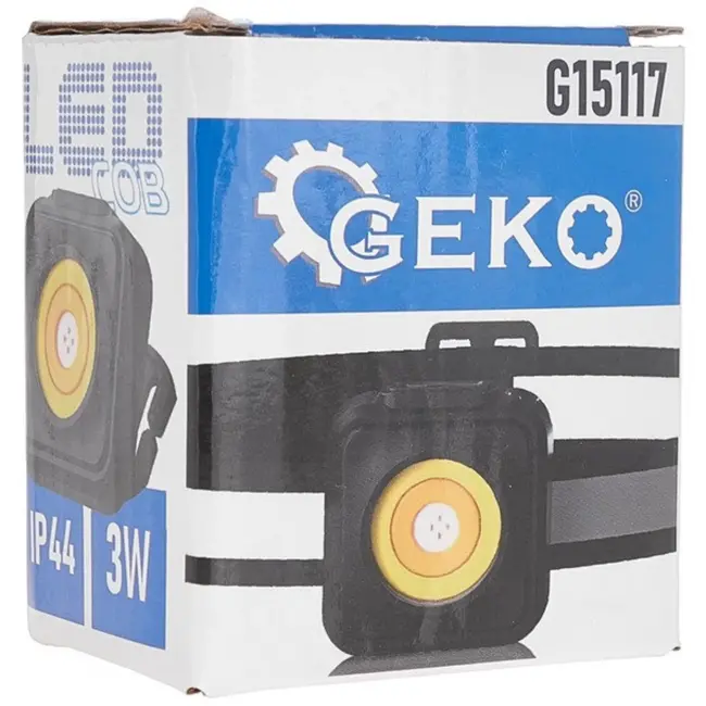 GEKO Schokbestendige LED hoofdlamp - 3 lichtmodi - USB-C oplaadbaar - 500 lumen - Reflecterende hoofdband