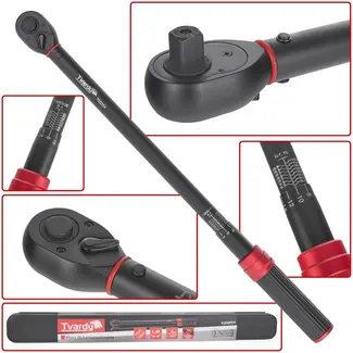 Tvardy Momentsleutel 1/2" - 50-330 Nm - Bidirectioneel - Hoge Precisie - 565 mm - Poedercoating