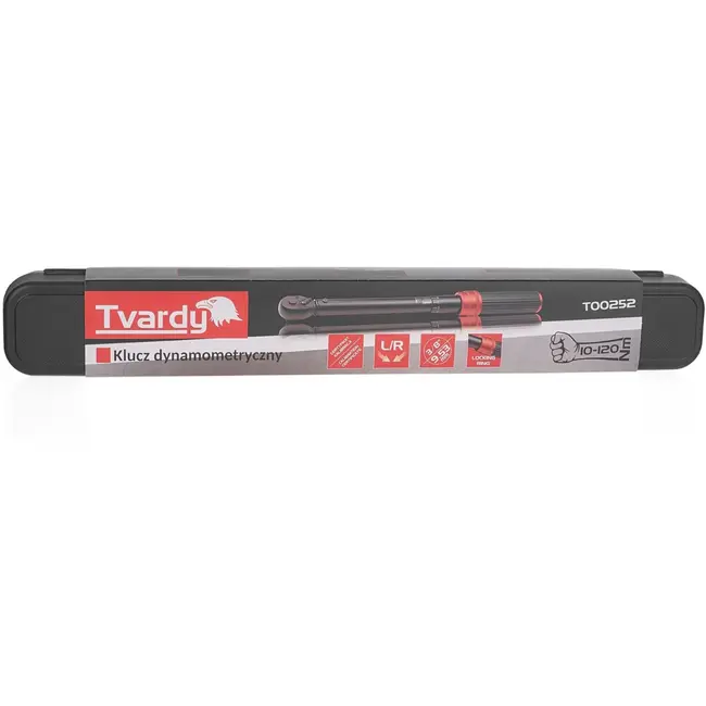 Tvardy Draaimomentsleutel - 3/8" - 10-120 Nm - Bi-directionele meting - Chromoly staal - 410 mm