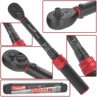 Tvardy Kleine momentsleutel - Precisie 5-25 Nm - Chromoly staal - 240 mm - Bi-directionele meting